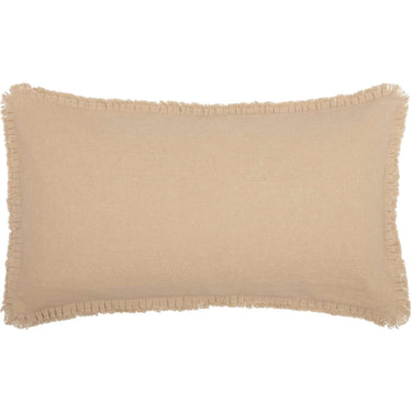 Burlap Vintage King Sham w/ Fringed Ruffle 21x37 VHC Brands - The Fox Decor
